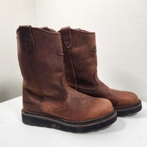 Lacrosse Mens Wellington Brown Leather Work Boots 12 EE